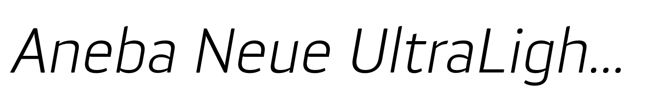 Aneba Neue UltraLight Italic